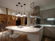 个性休闲现代简约风格50平米公寓厨房橱柜装修效果图