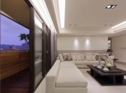 浪漫新古典风格120平米四居室客厅窗户装修效果图