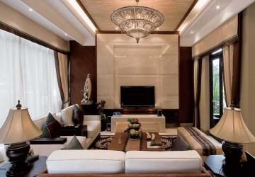 典雅褐色新古典风格120平米公寓装修效果图