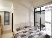 优雅沉稳新古典风格100平米公寓卧室背景墙装修效果图