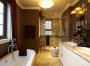 华贵绚丽的新古典风格300平米别墅卫生间浴室柜装修效果图