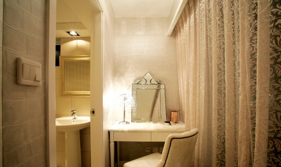 唯美大气新古典风格120平米复式loft卫生间浴室柜装修效果图