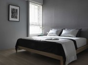 清爽现代简约风格70平米一居室卧室背景墙装修效果图