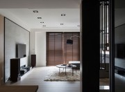 整洁典雅现代简约风格120平米四居室客厅吊顶装修效果图