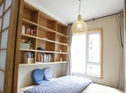 和风日式现代简约风格60平米二居室卧室榻榻米装修效果图