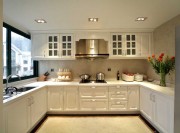 清新新古典风格150平米别墅厨房橱柜装修效果图