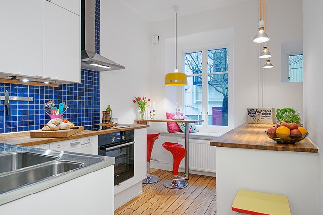 精简雅致欧式风格60平米小户型厨房橱柜装修效果图